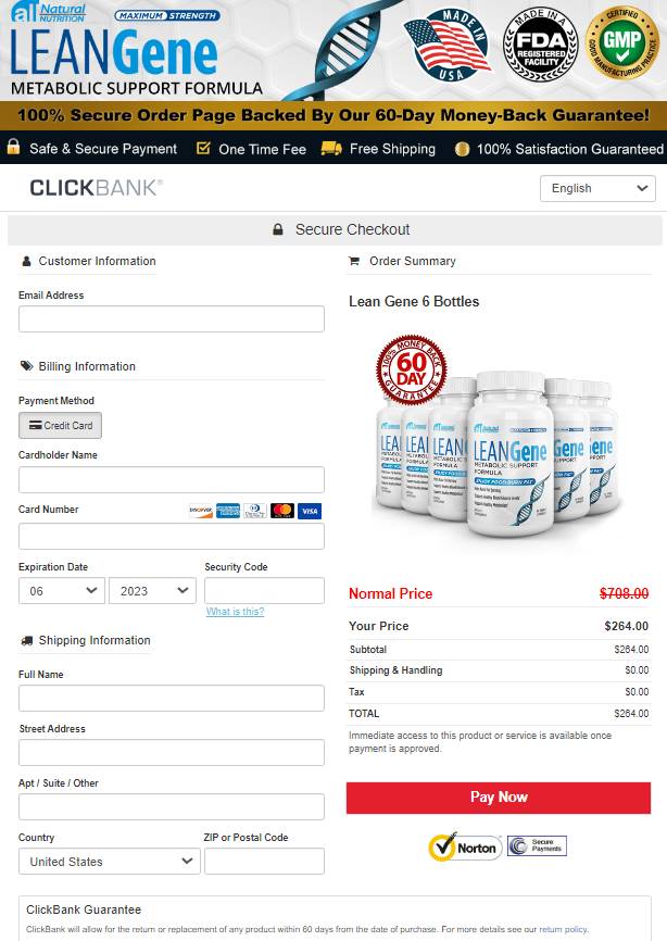 Lean Gene - Secure checkout